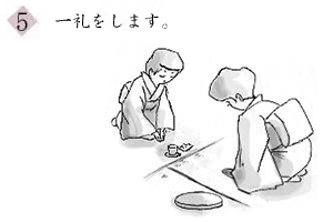 イラスト：お茶の出し方➄