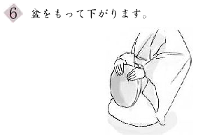 イラスト：お茶の出し方⑥